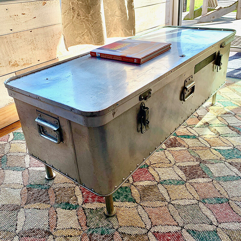 FLOPHOUZE SHIPPING CONTAINER HOTEL -Aluminum Coffee Table Trunk