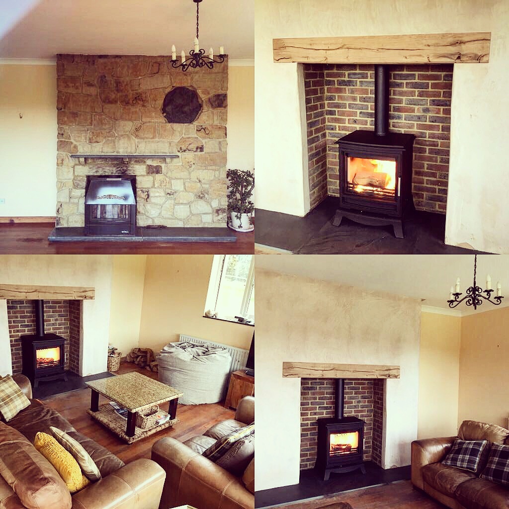 Rustic Air Dried Oak Mantel Oakfield Horsham West Sussex