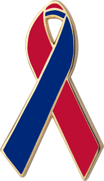 Red And Blue Awareness Ribbons Lapel Pins Red And Blue Awareness Ribbons Lapel Pins