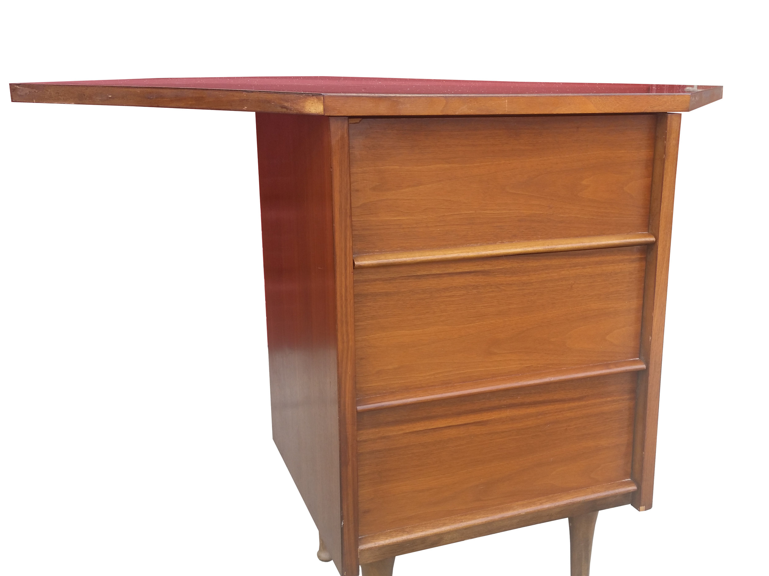 Mid Century Modern Corner Set Of Drawers Desk Extension Bowery