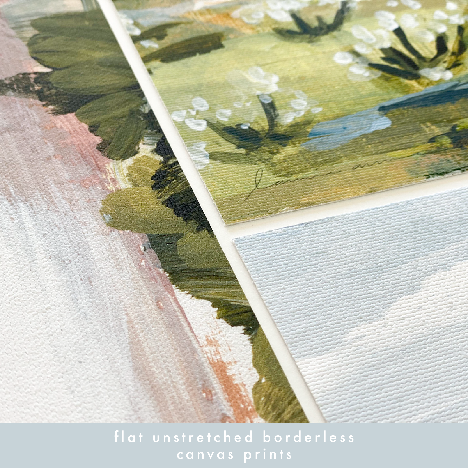 Painted River Horizontal Canvas Print Laurie Anne Art