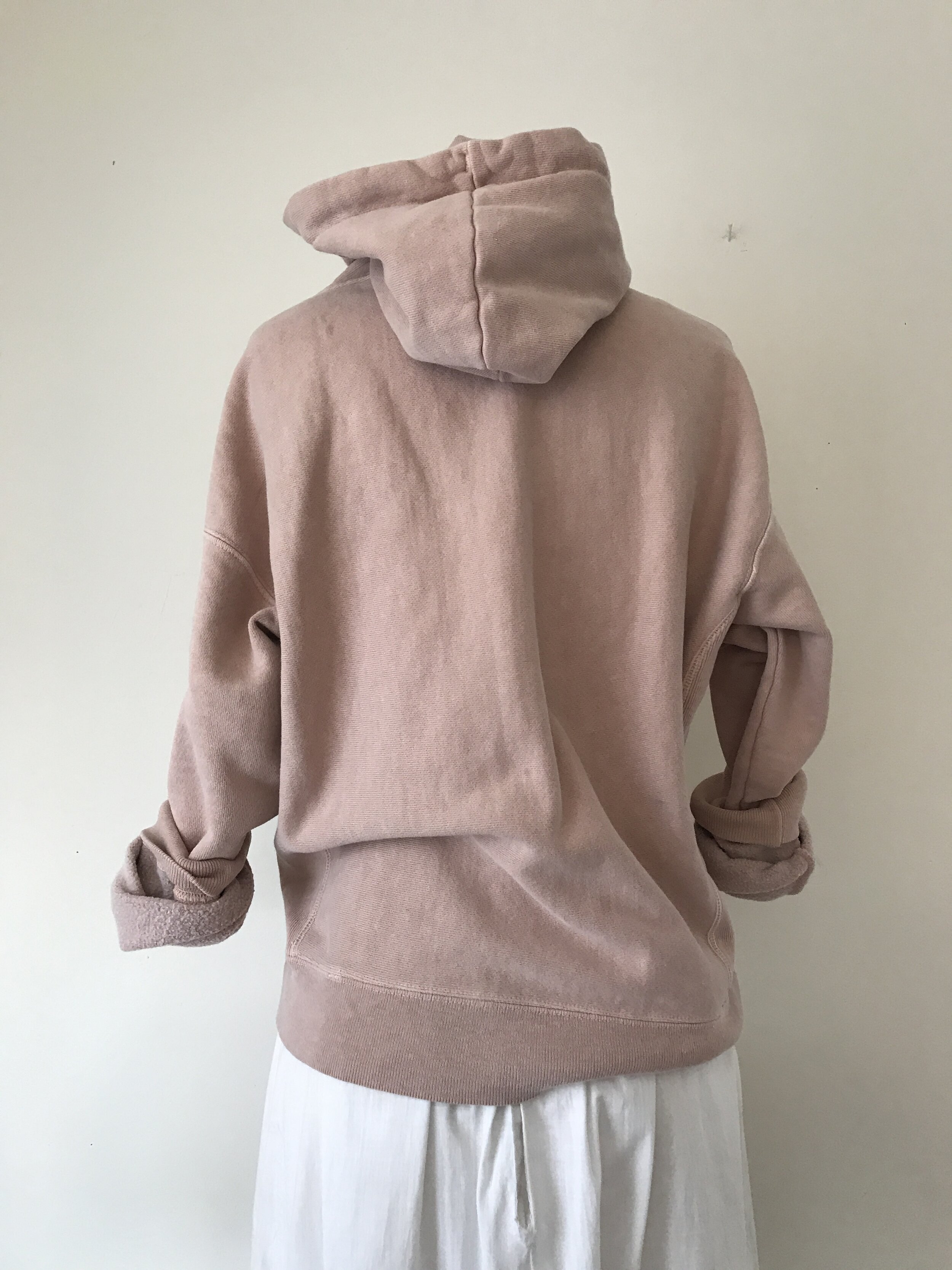 blush pink champion hoodie