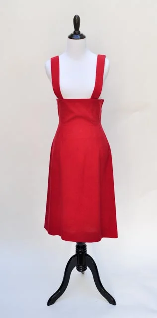red pinafore