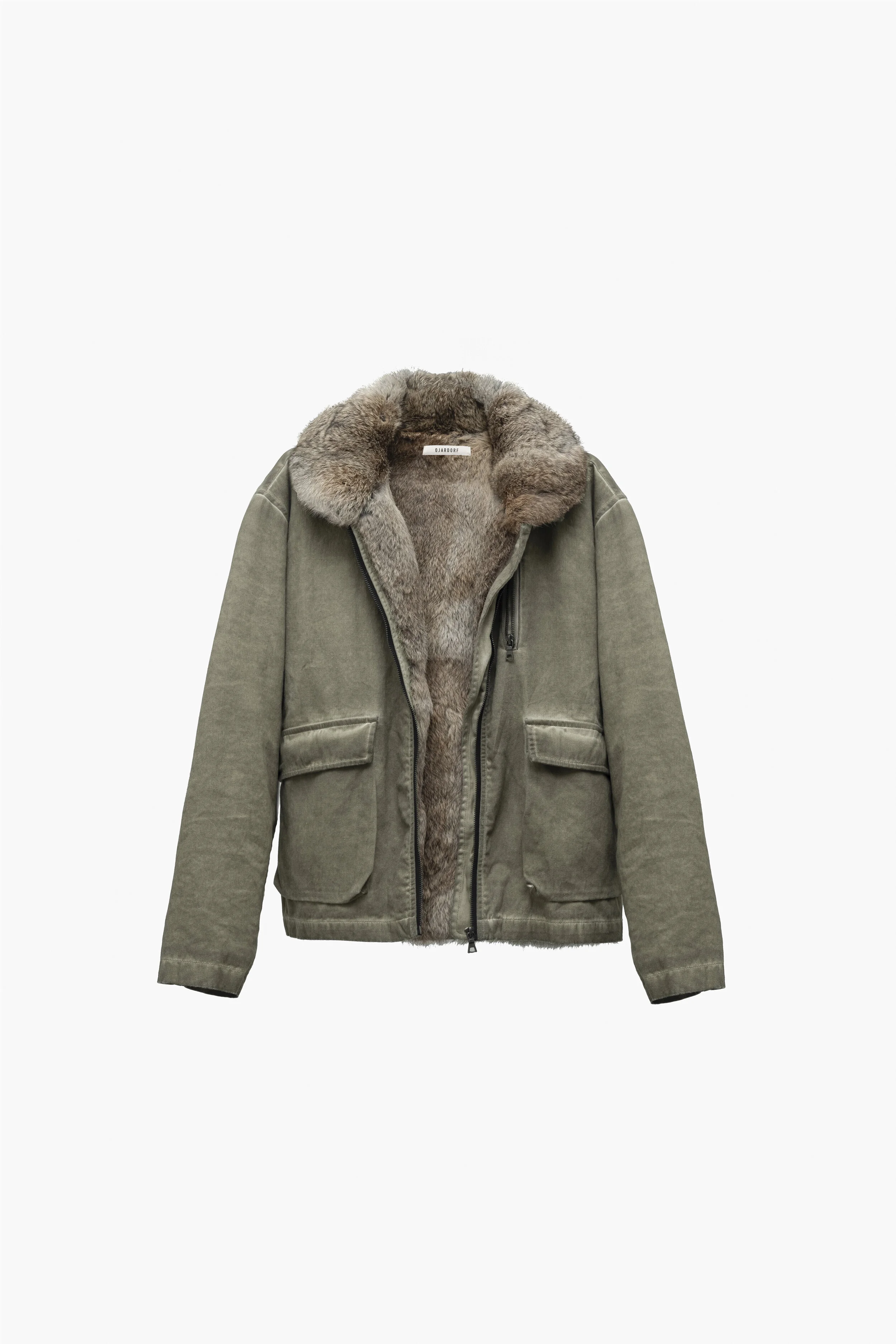 ヒート FIKA. Rabbit Fur Military Jacket ブラック | www.tegdarco.com