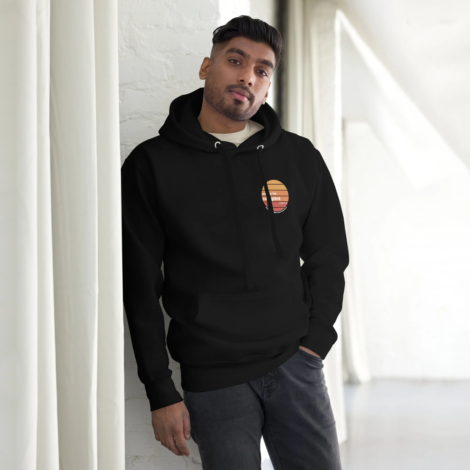 Hoodie with small logo deals