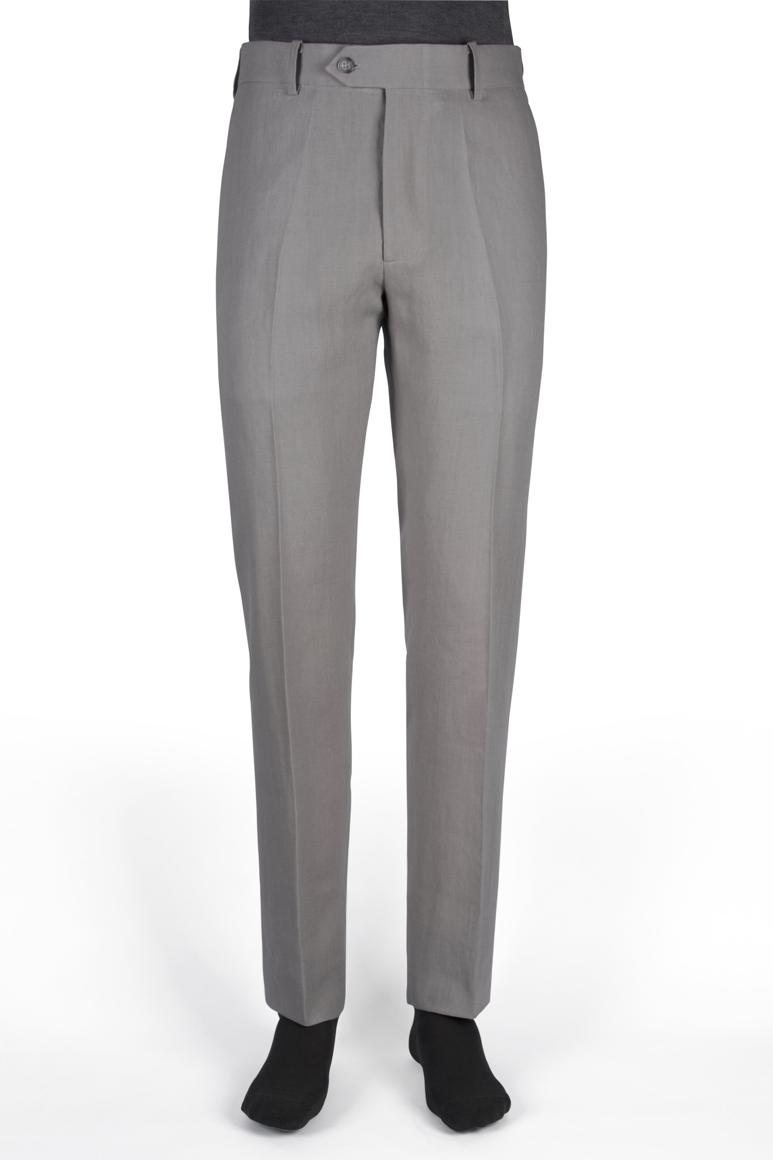 Pantalon de vestir slim fit color gris plata — Casa del Lino