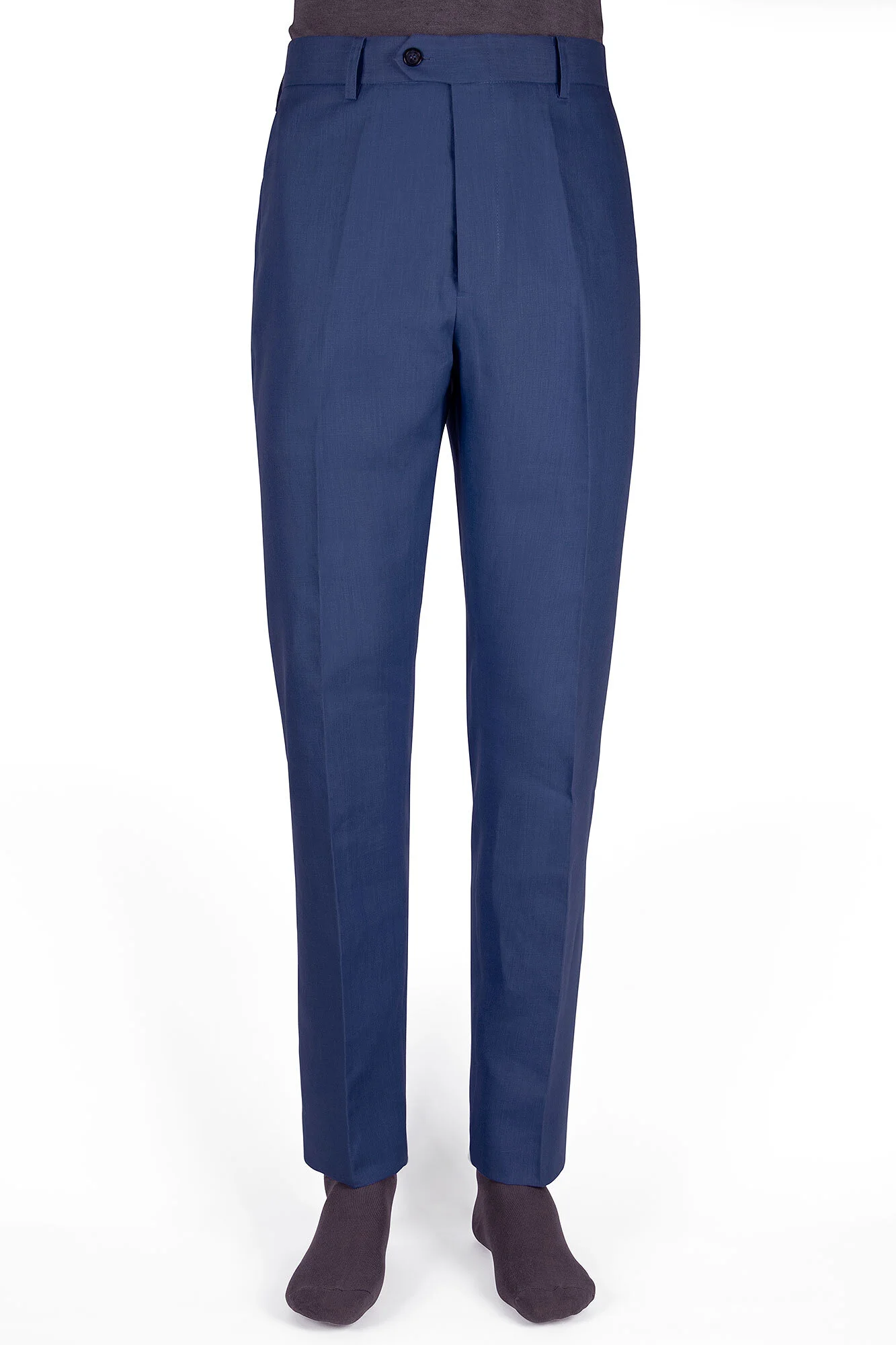 Pantalon de vestir slim fit color azul wedgewood — Casa del Lino