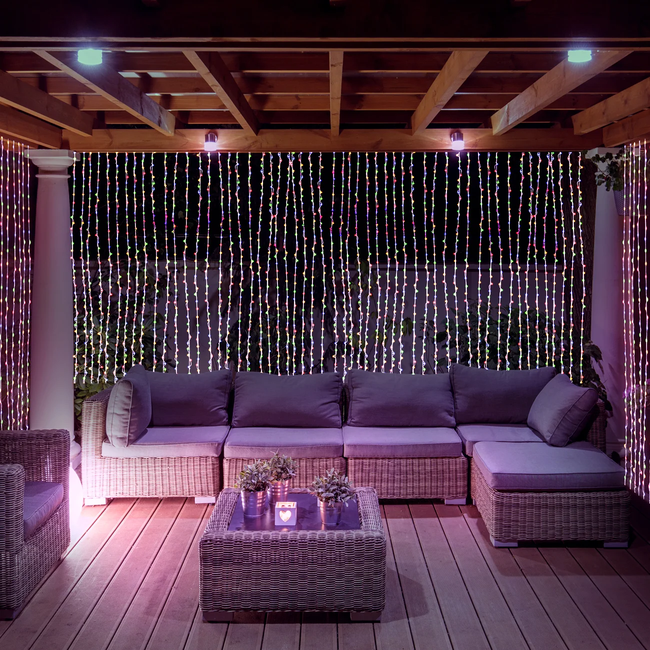 Led Concepts 300 Led Curtain String Icicle Fairy Lights With 8