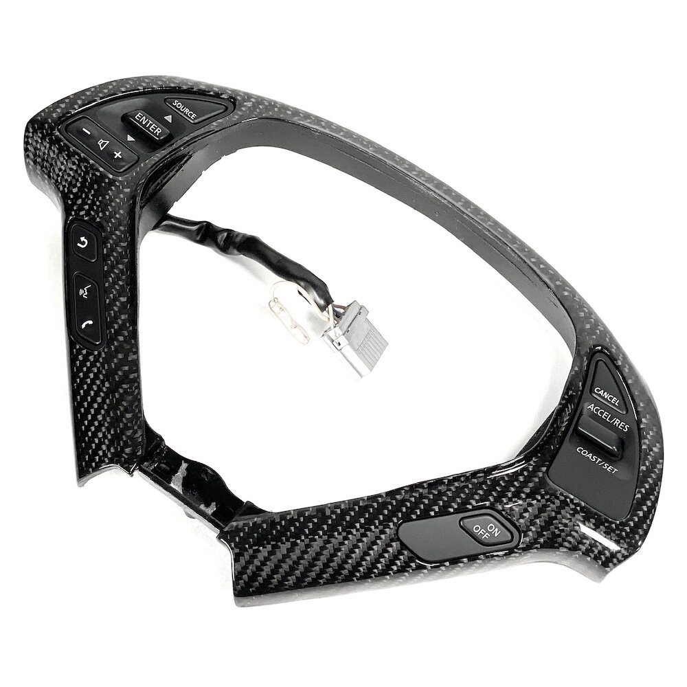 Carbon Fiber Steering Wheel Trim Bezel 