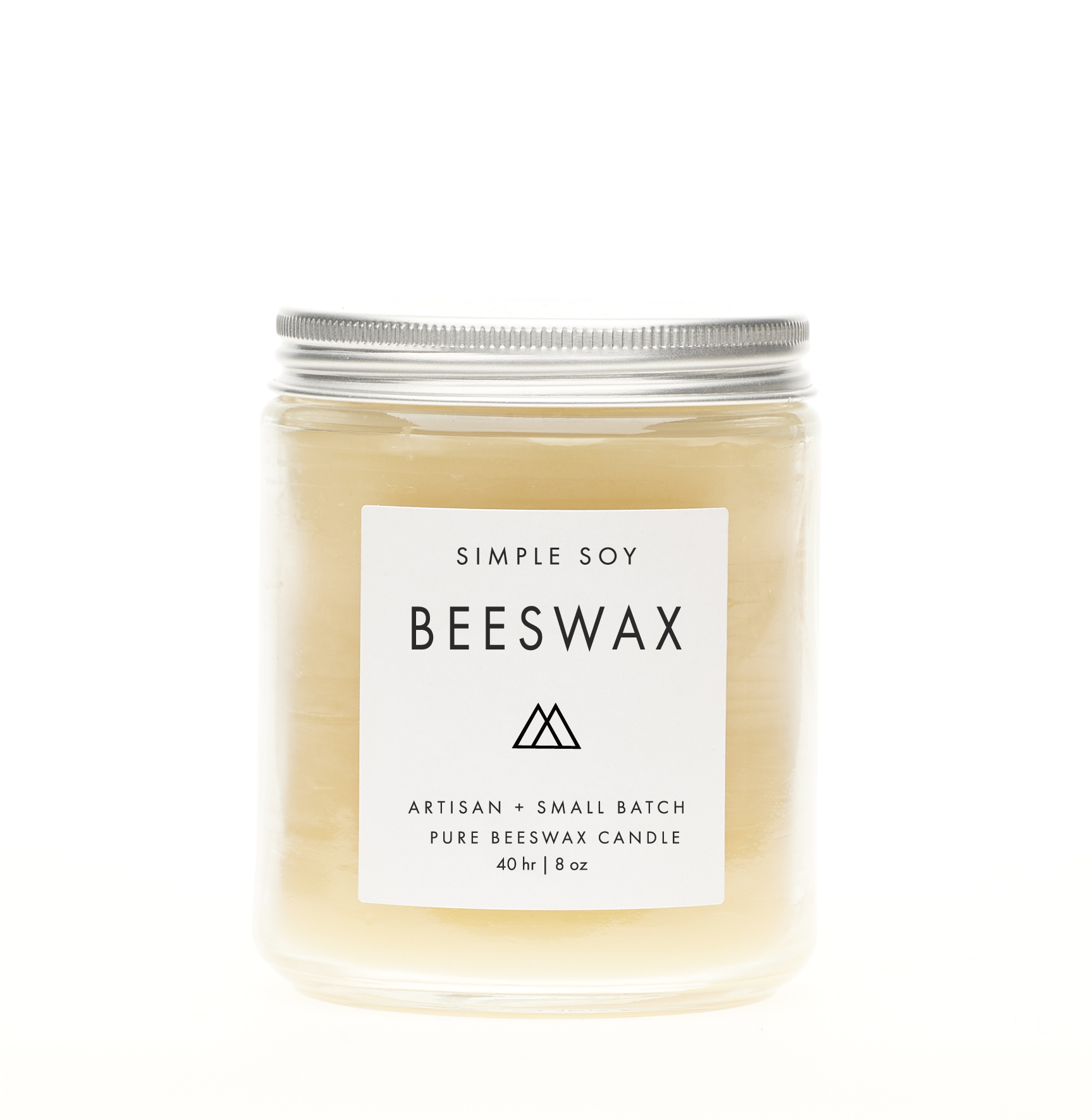 100 Pure Beeswax Candle 8 Oz Mantle Jar Candle Simple Soy