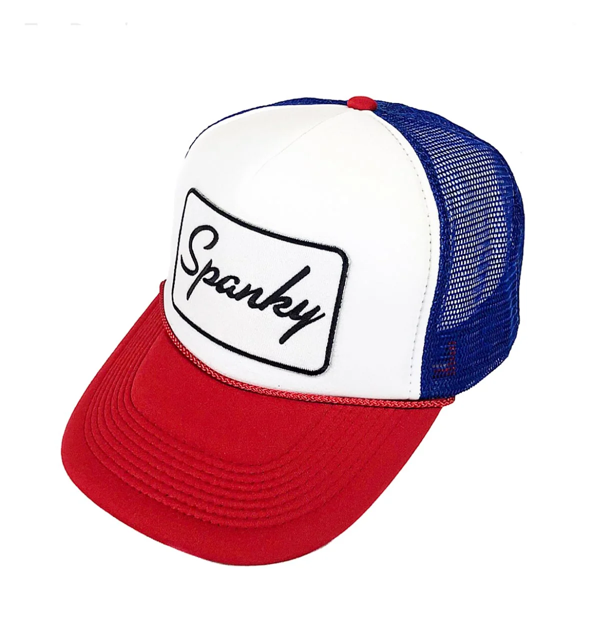red white and blue mesh hat