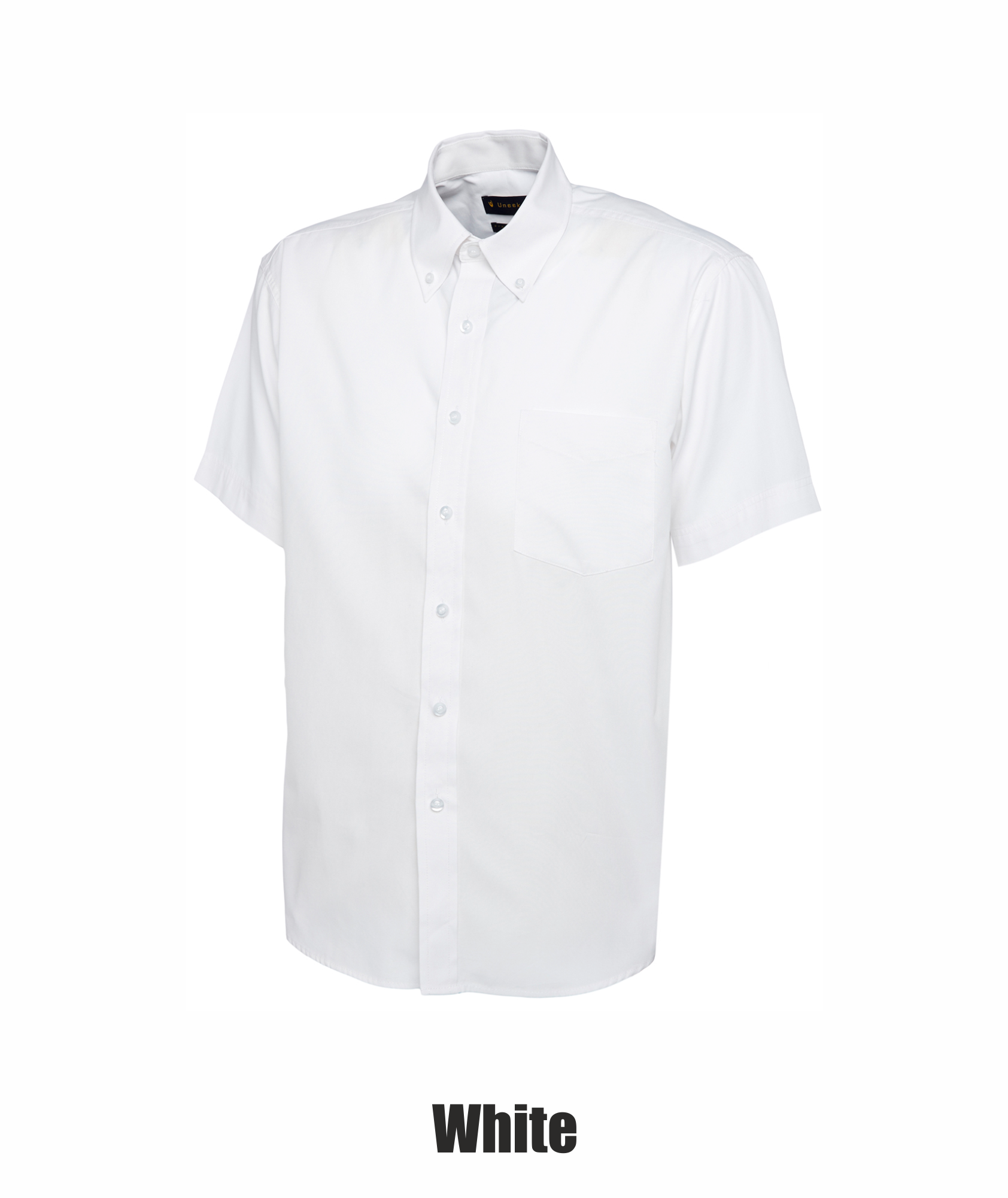 Uneek Mens Pinpoint Oxford Half Sleeve Shirt Stitch To Stitch