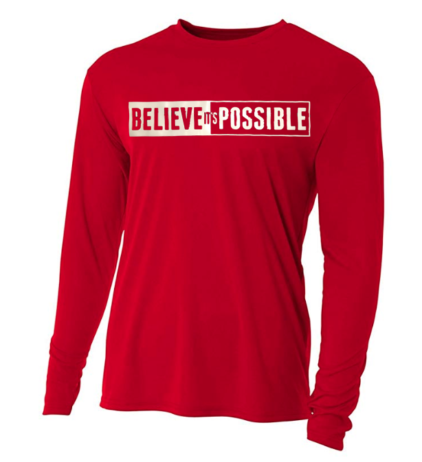 red dri fit long sleeve