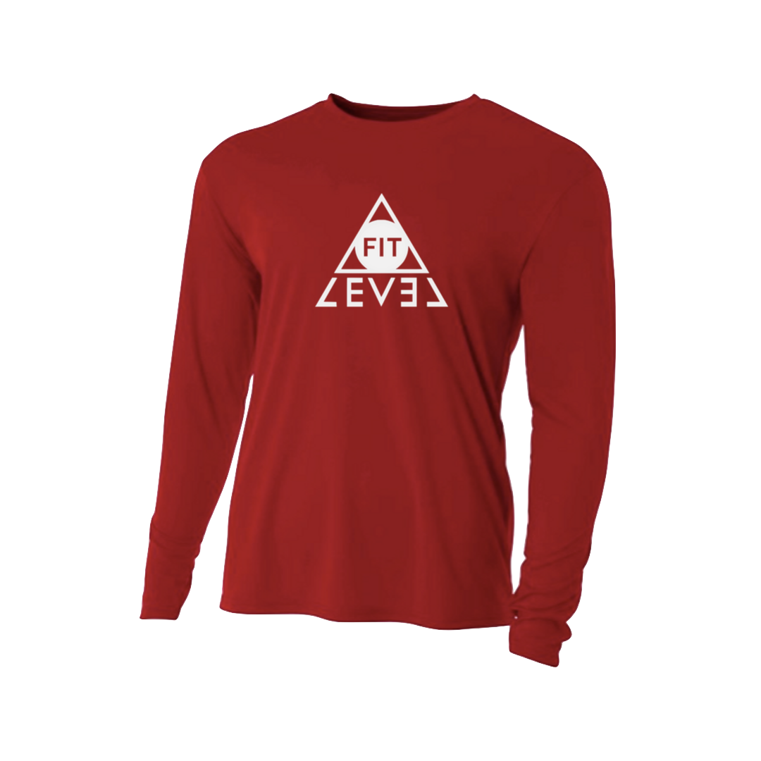 red long sleeve dri fit shirt