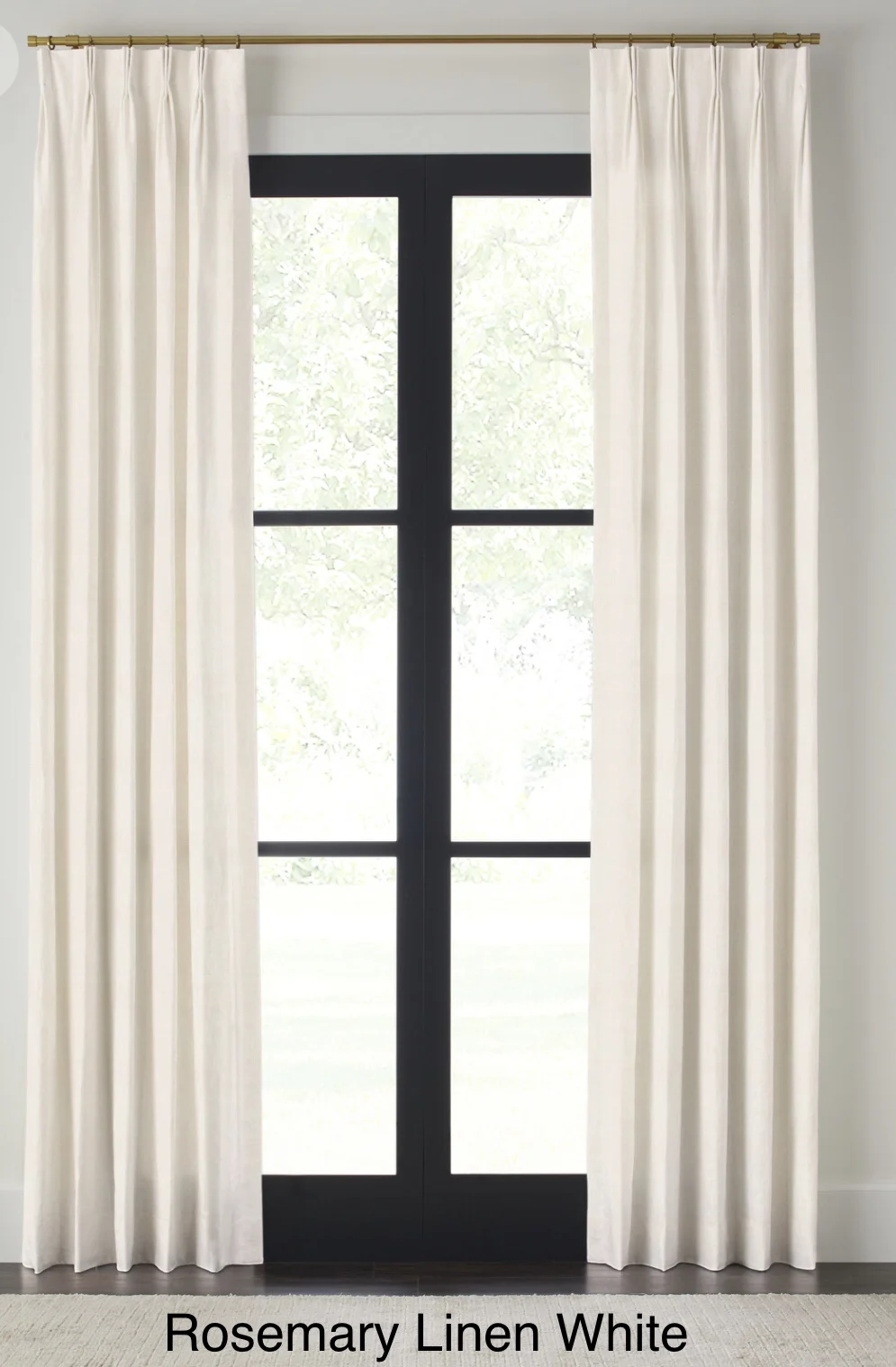 Ashley Rohe Home Three Finger Pinch Pleat Panels Rosemary Linen