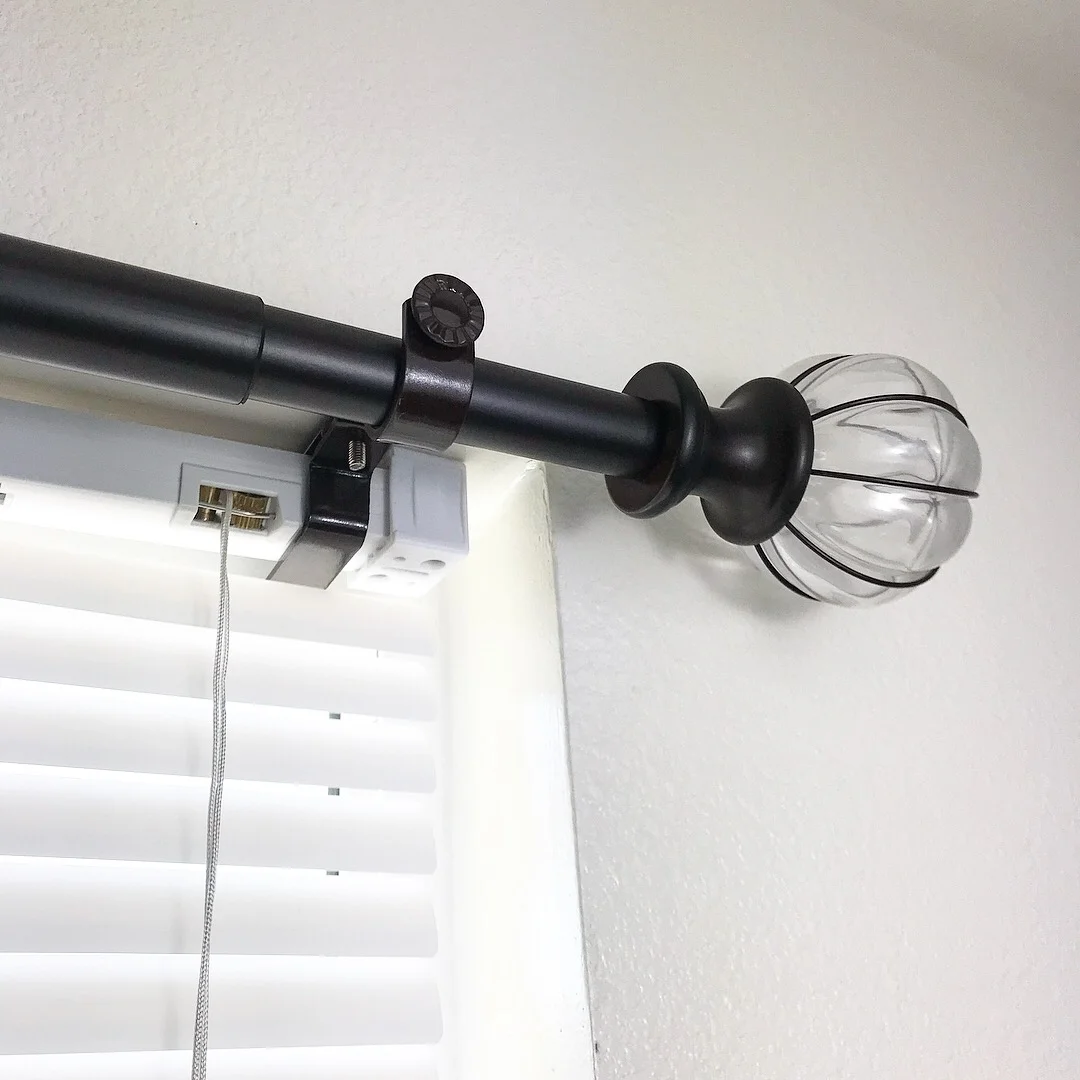 Mini Blinds Curtain Rod Bracket Attachment W Non Slip Strip The
