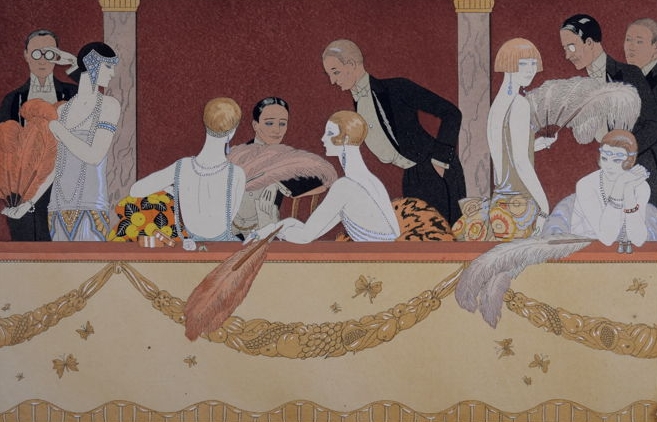 Eventails By George Barbier Art Deco Handmade Oil Painting On