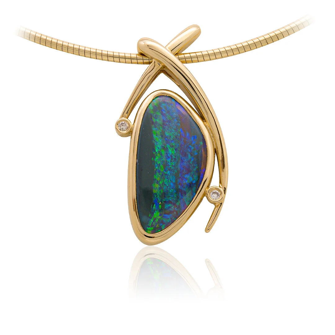 Black Opal Pendant — Altmann + Cherny