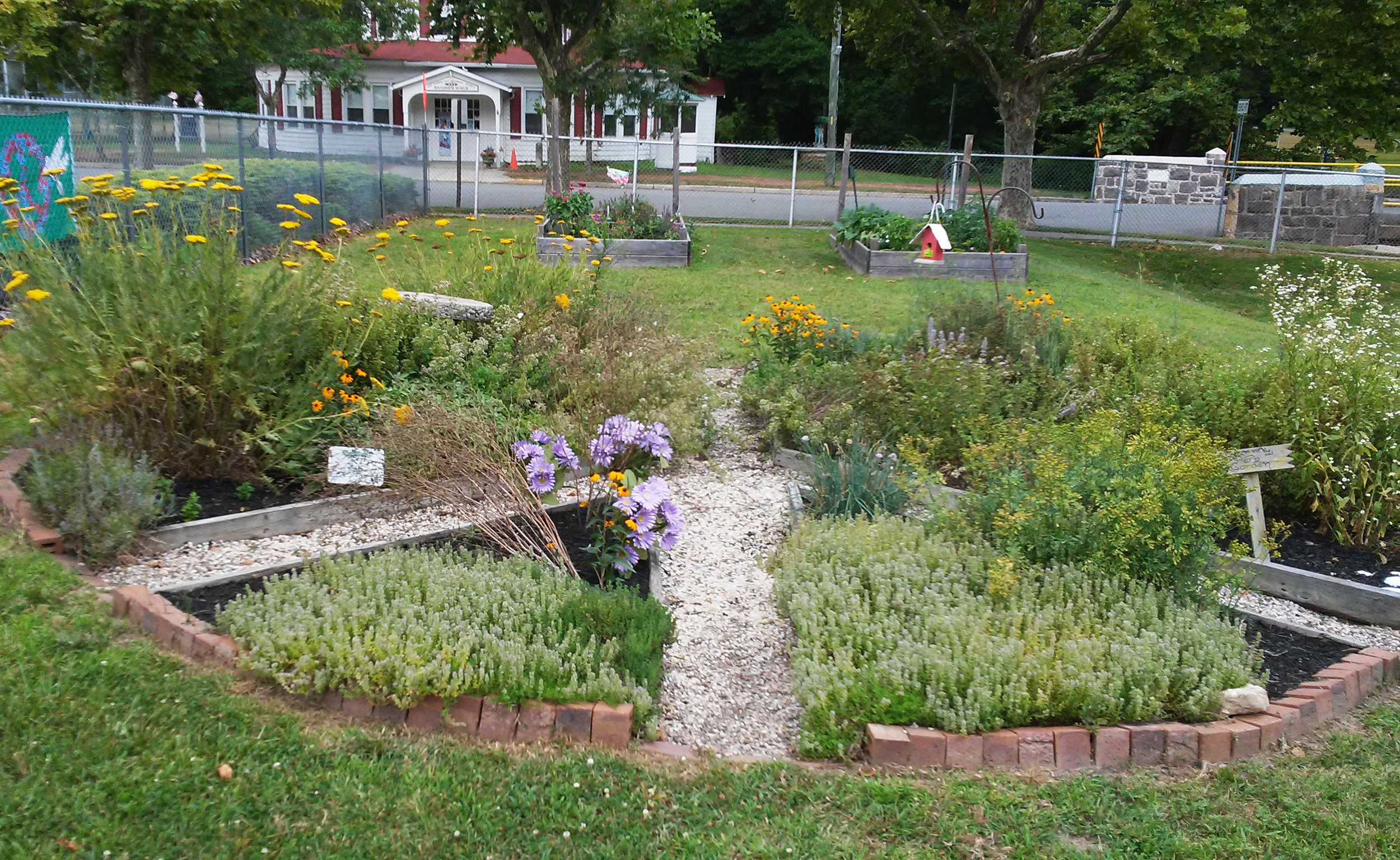 Peace sign garden at Peace Pilgrim Park