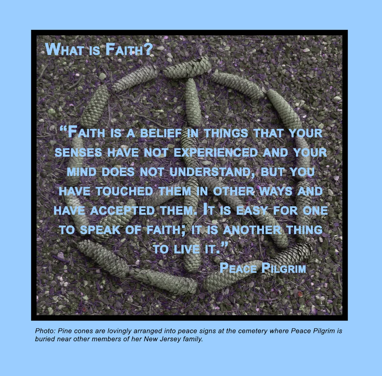 Oct16web2020FAQPineconePeaceSign.jpg