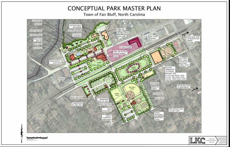 提议的新费尔布拉夫公园的总体规划，目前位于市中心.