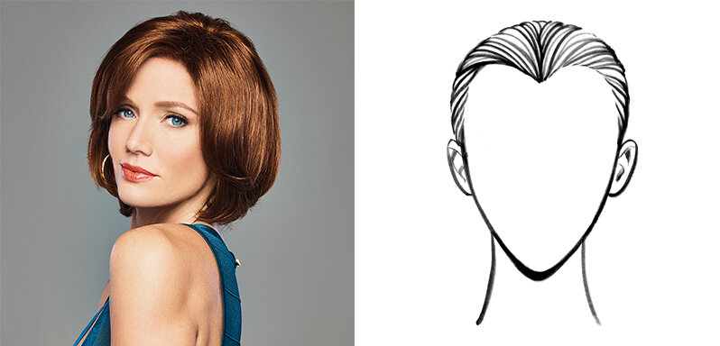 心面形状,饰有FASHION CLUB迷人的MONO LACE FRONT WIG