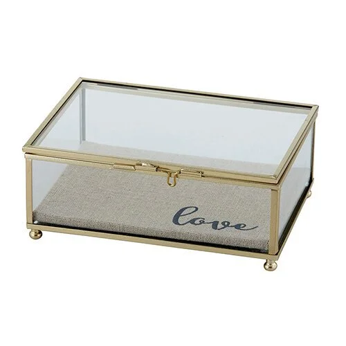 small glass trinket box