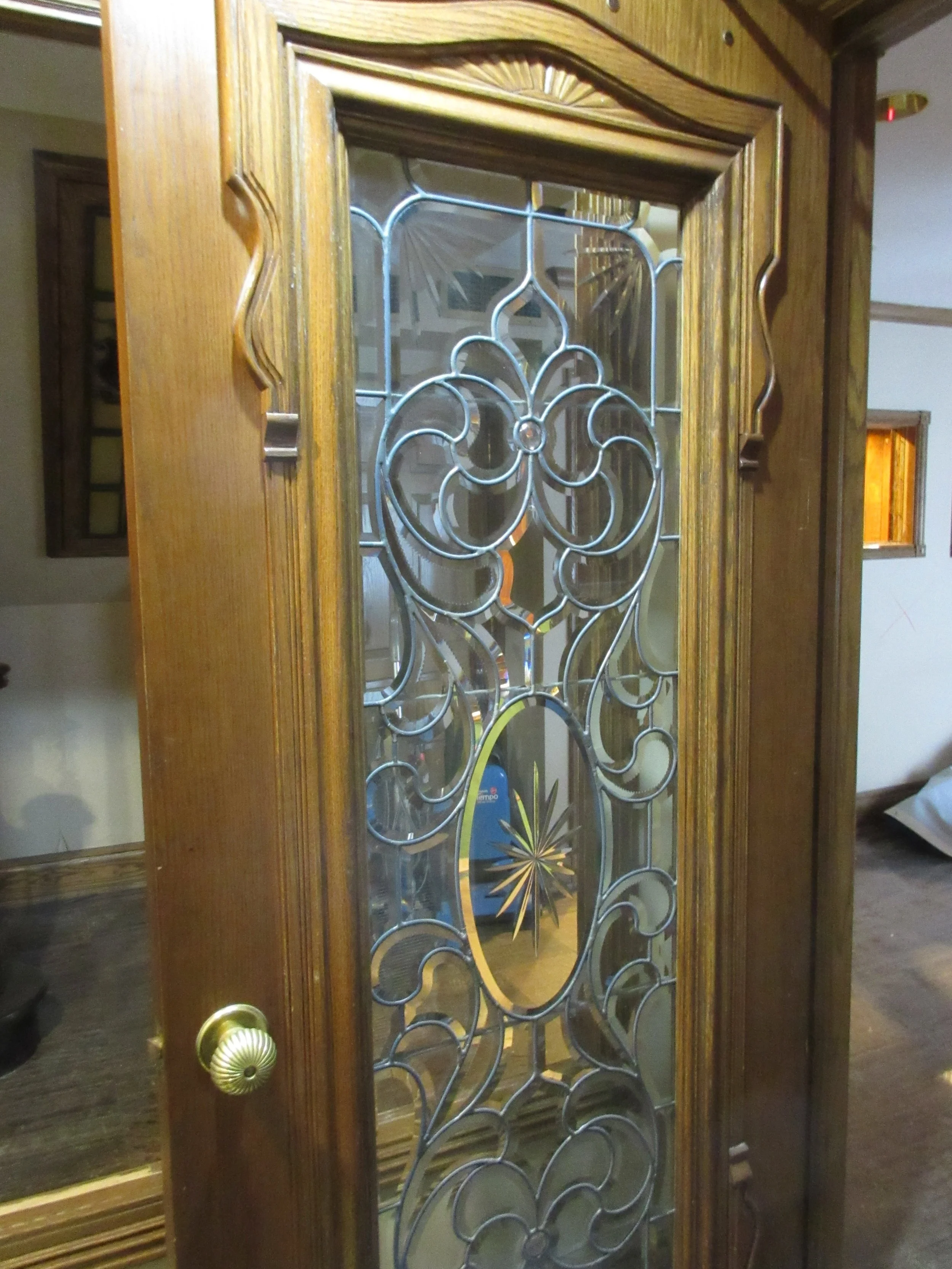 Vintage Oak Leaded Glass Door Murco Recycling