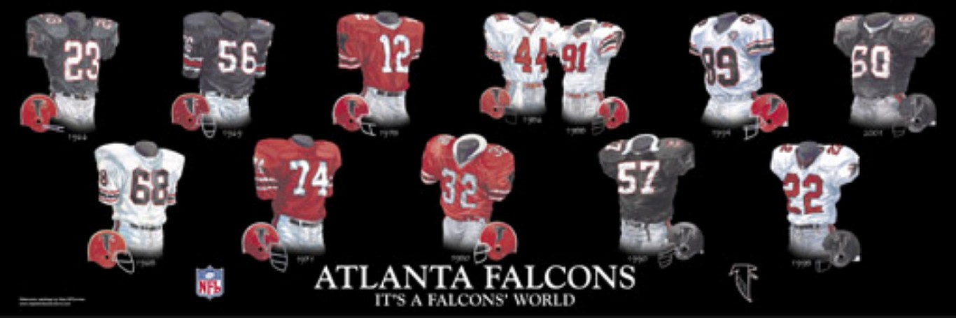 atlanta falcons jersey history