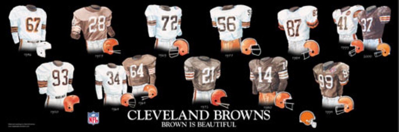 cleveland browns uniform history