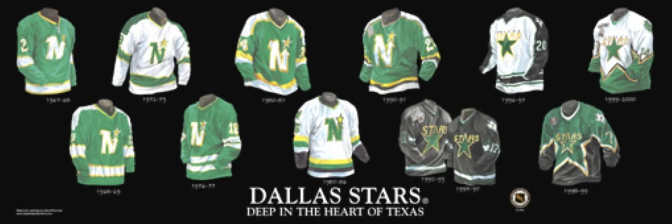 dallas stars jersey history