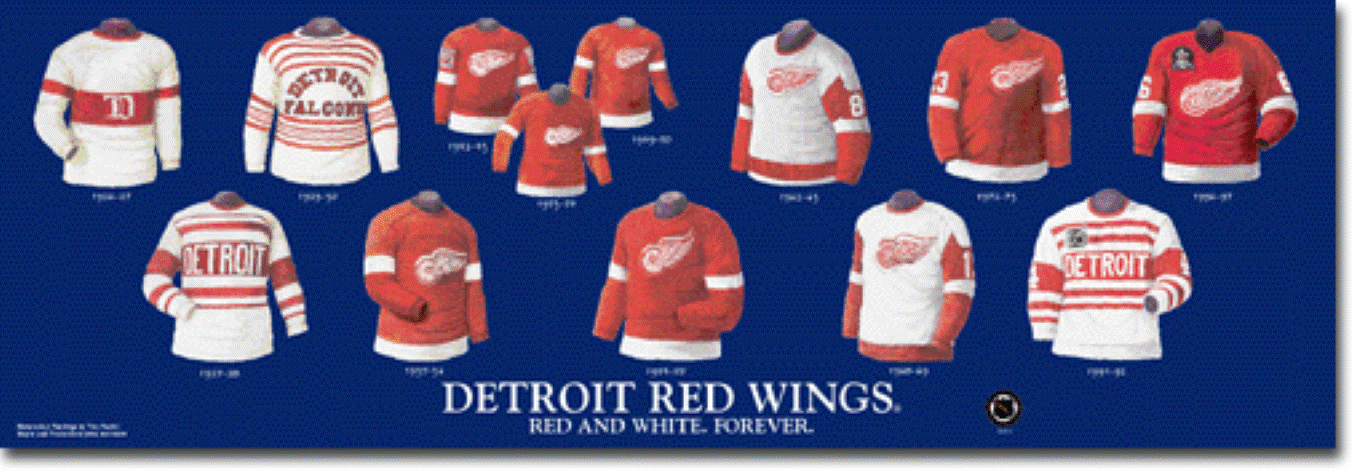 Evolution History Detroit Red Wings 