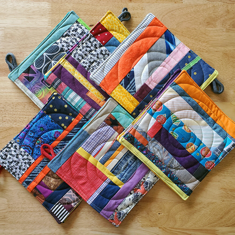 Art Themed Potholders — Quilting with Margaret