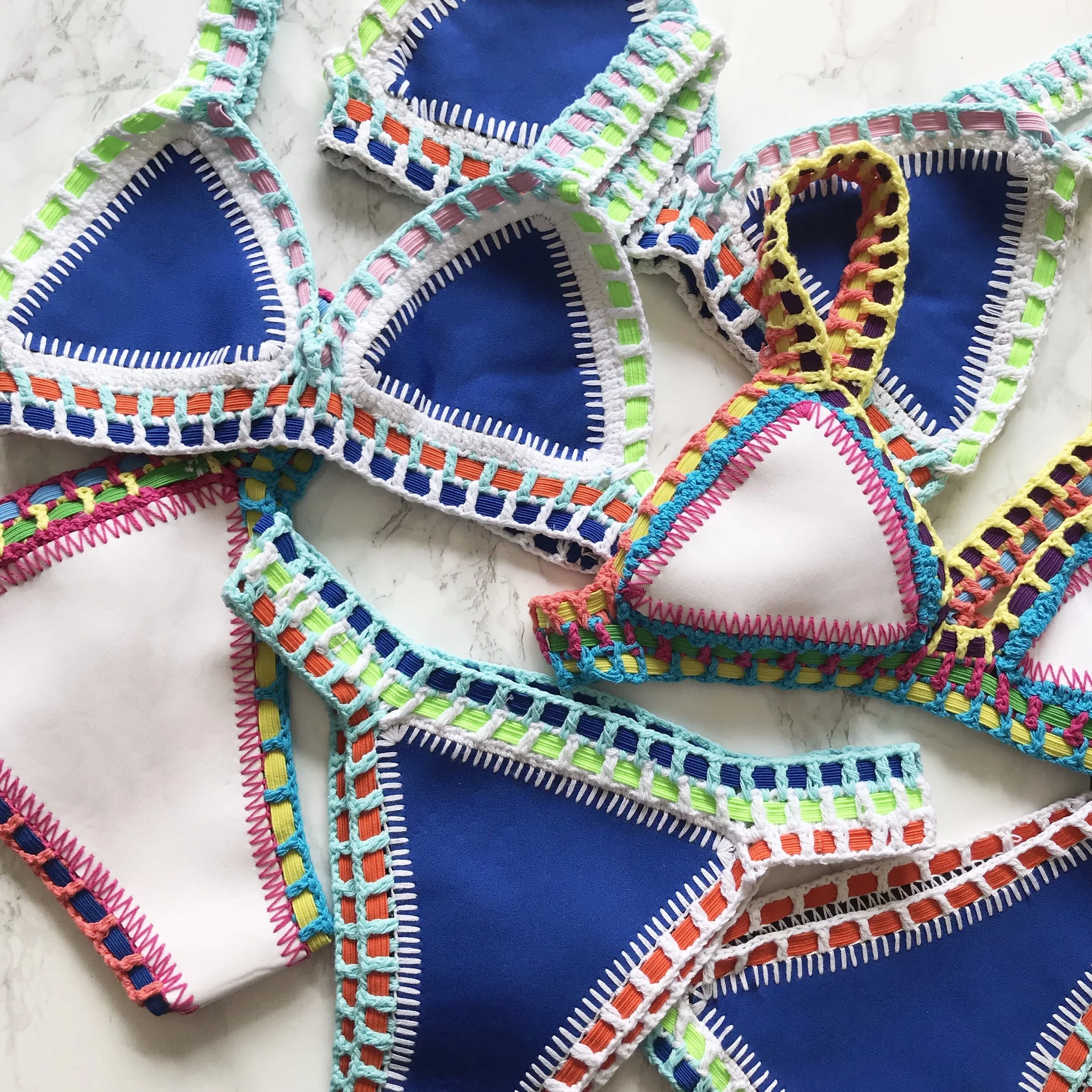 crochet neoprene bikini