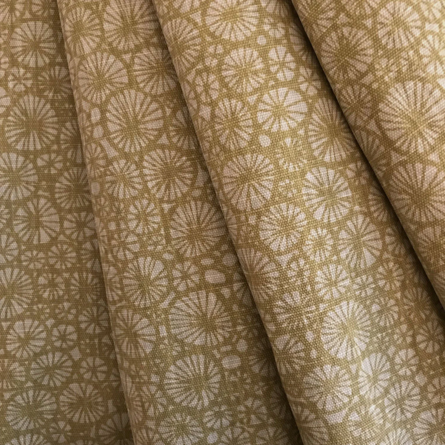 Made To Measure Curtains Sakura Mustard Kuushti