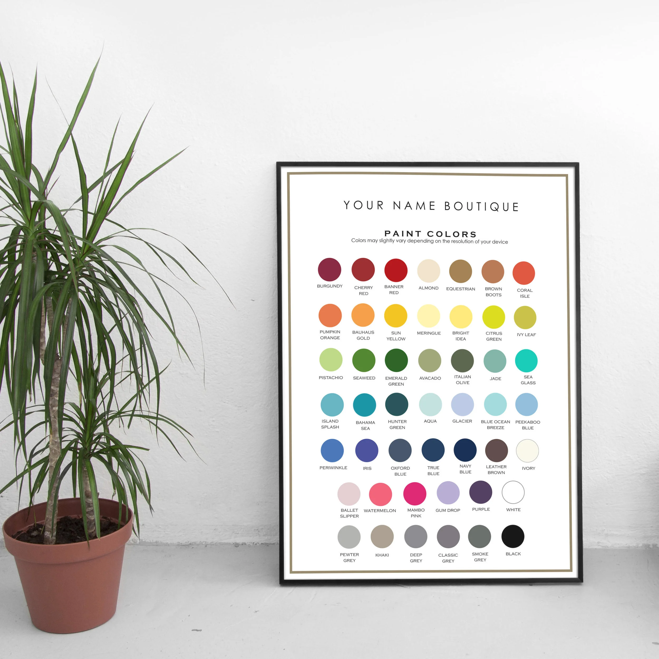 Milk Paint Color Chart