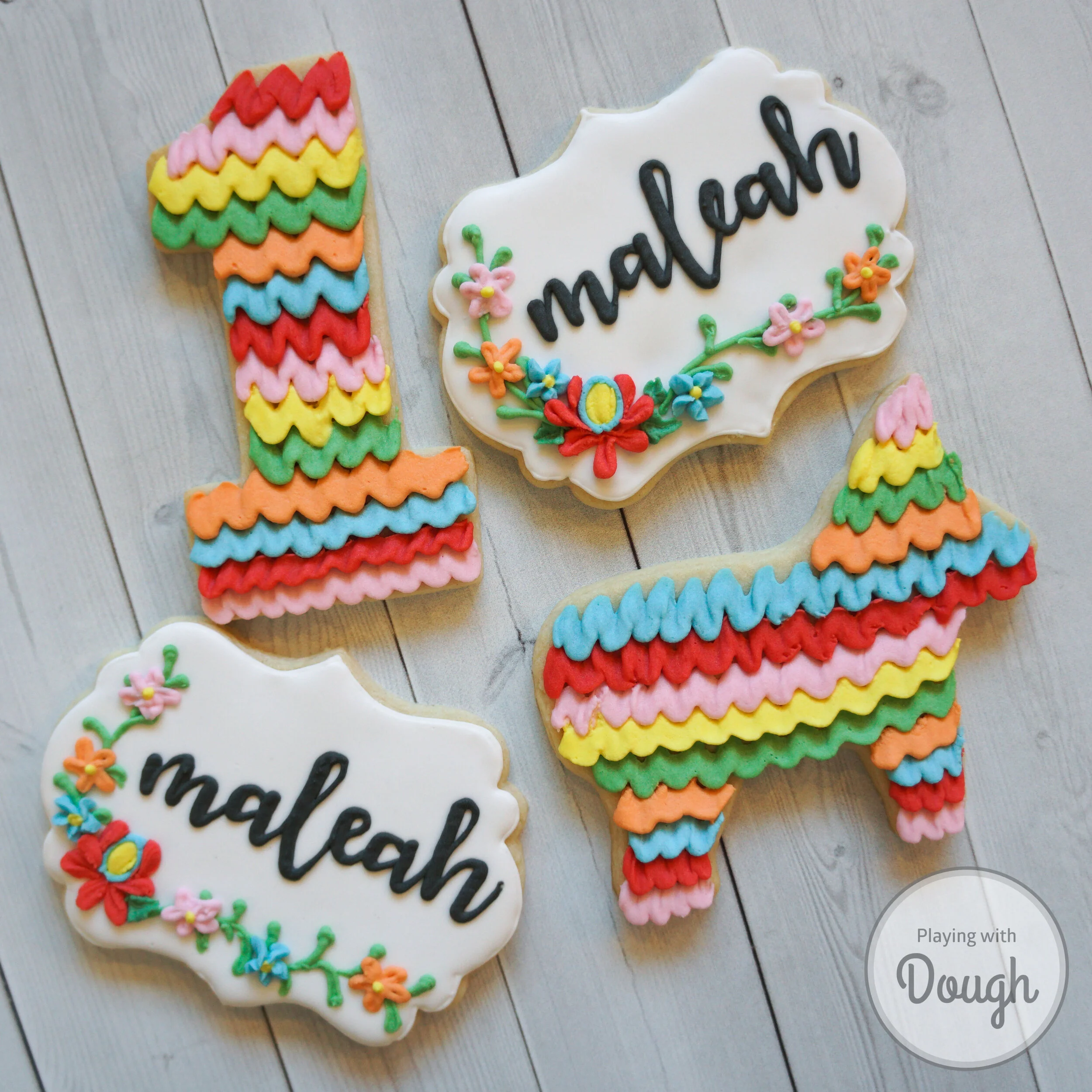 playing with dough cookies