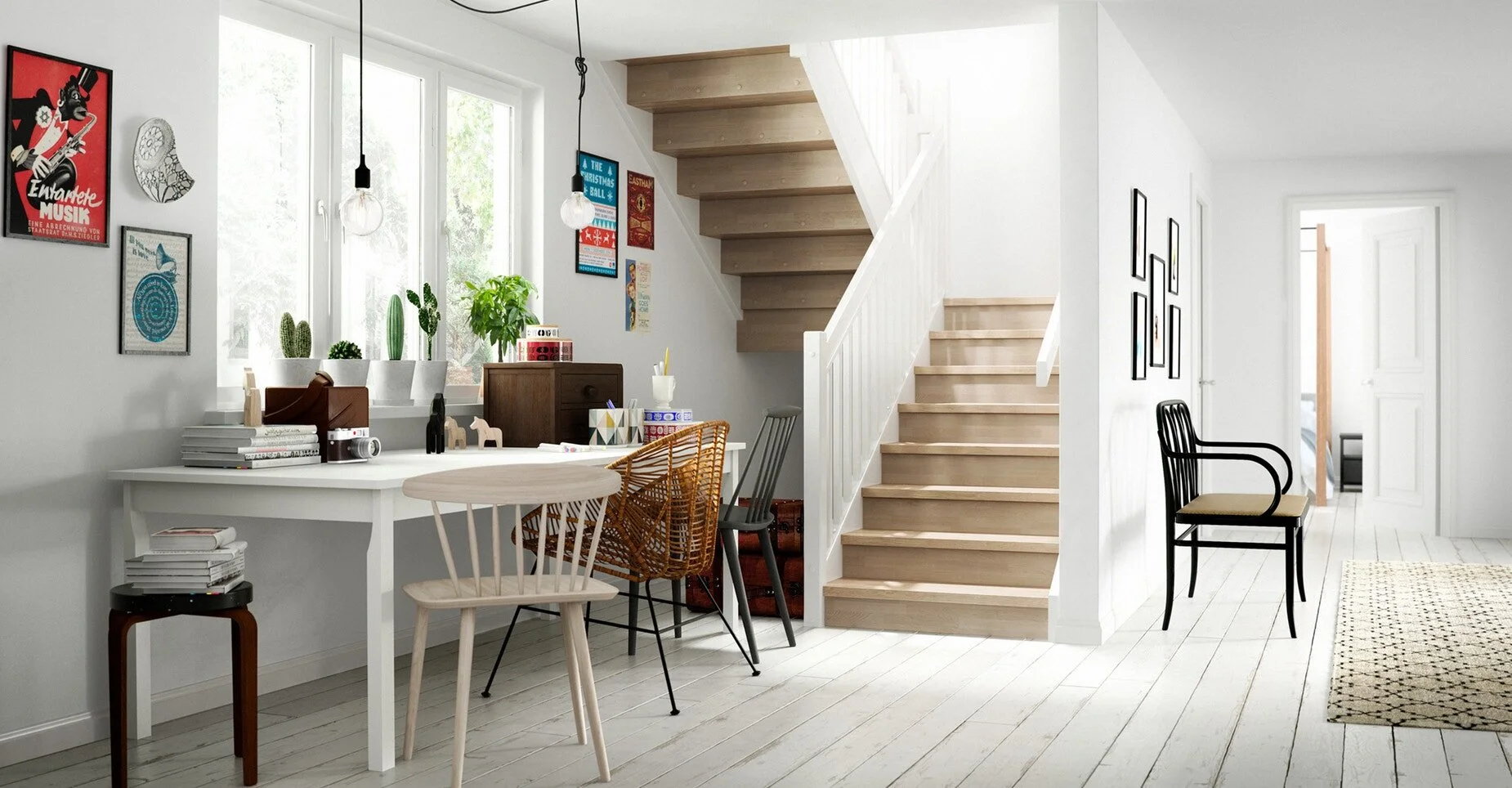Лестница в стиле Сканди
