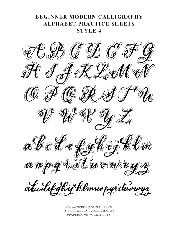 calligraphy practice sheets
