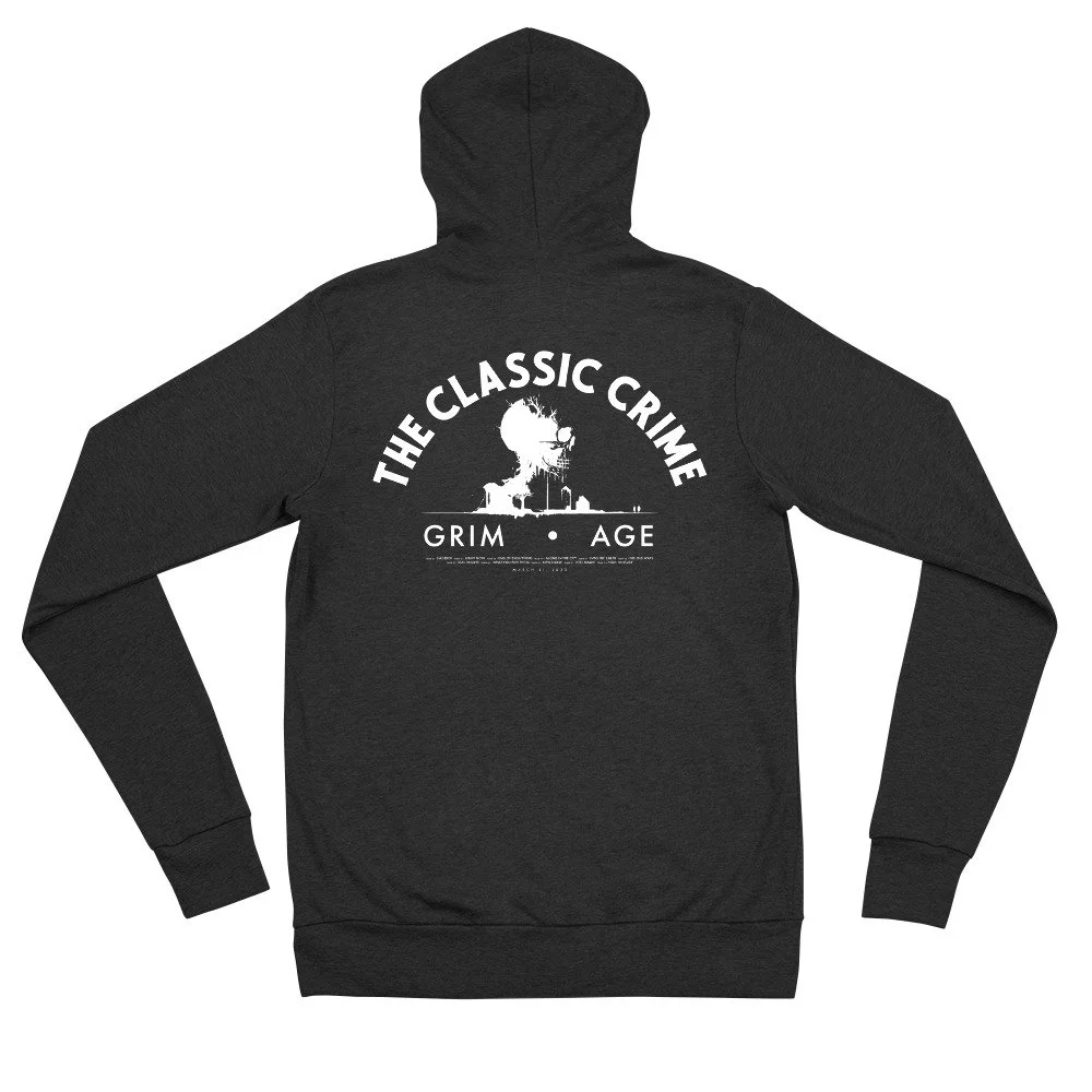 Top Rocker Skull Zip-Up Hoodie — The Classic Crime