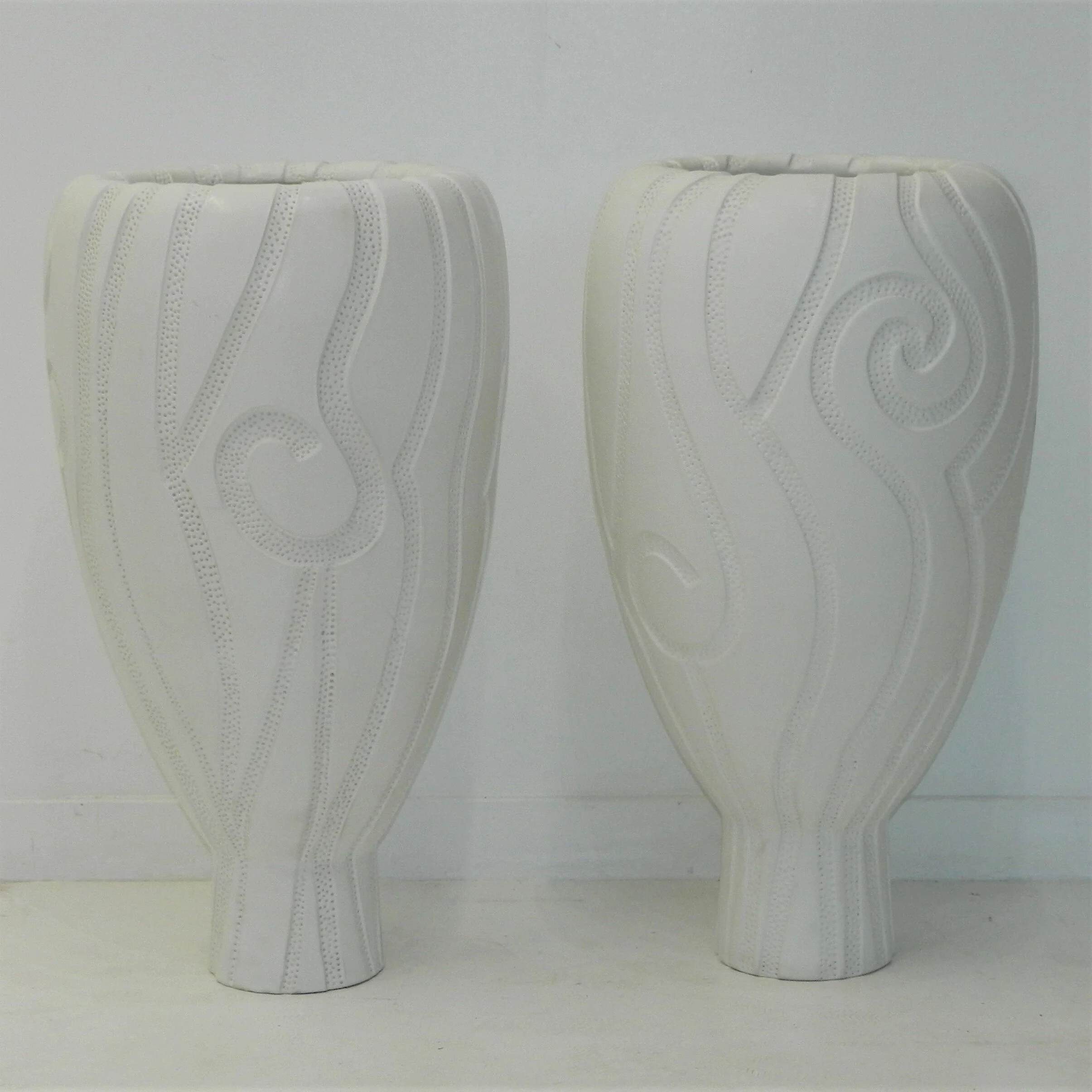 Lucca Grande Matte White Ceramic Vase Made In Italy Dulce