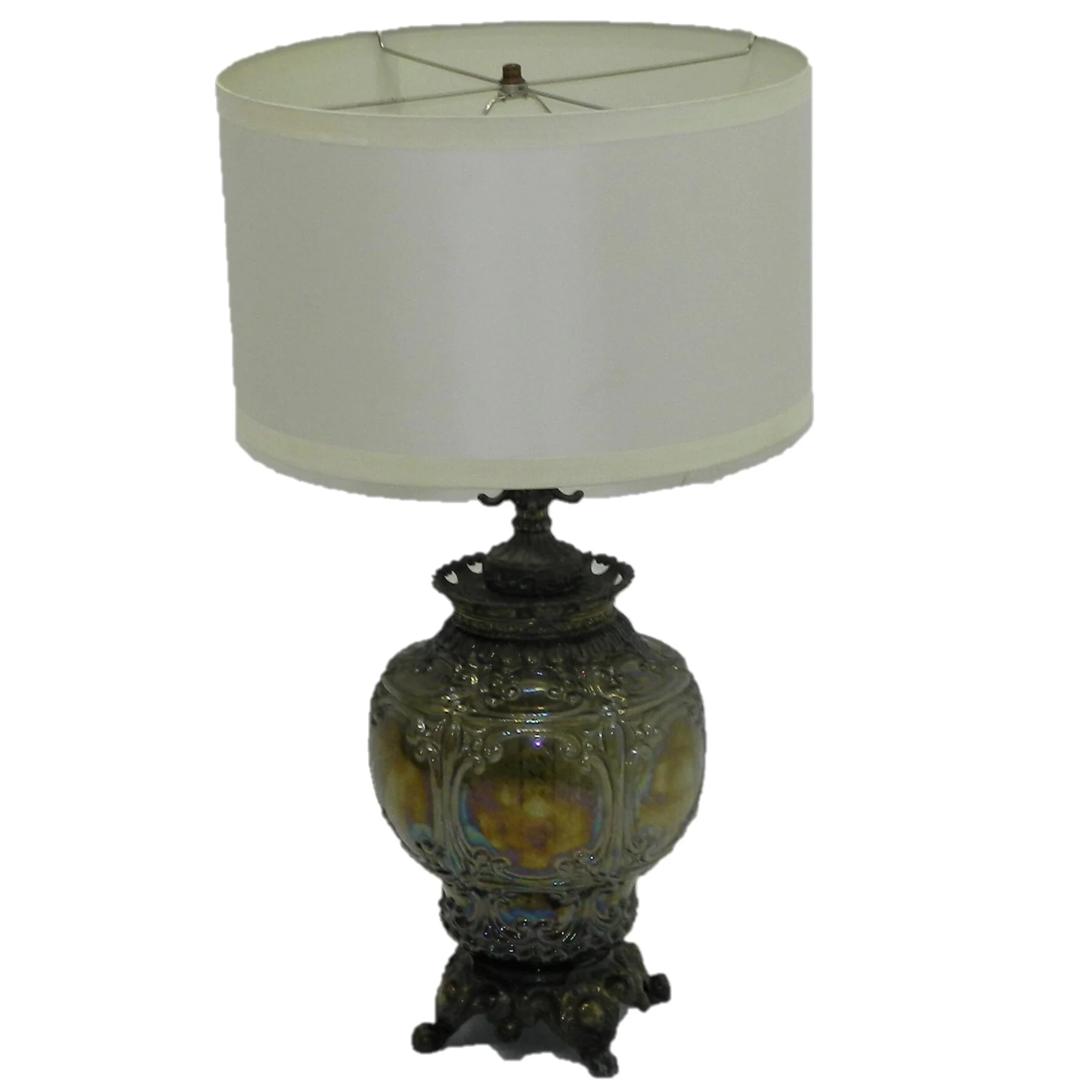 iridescent glass table lamp