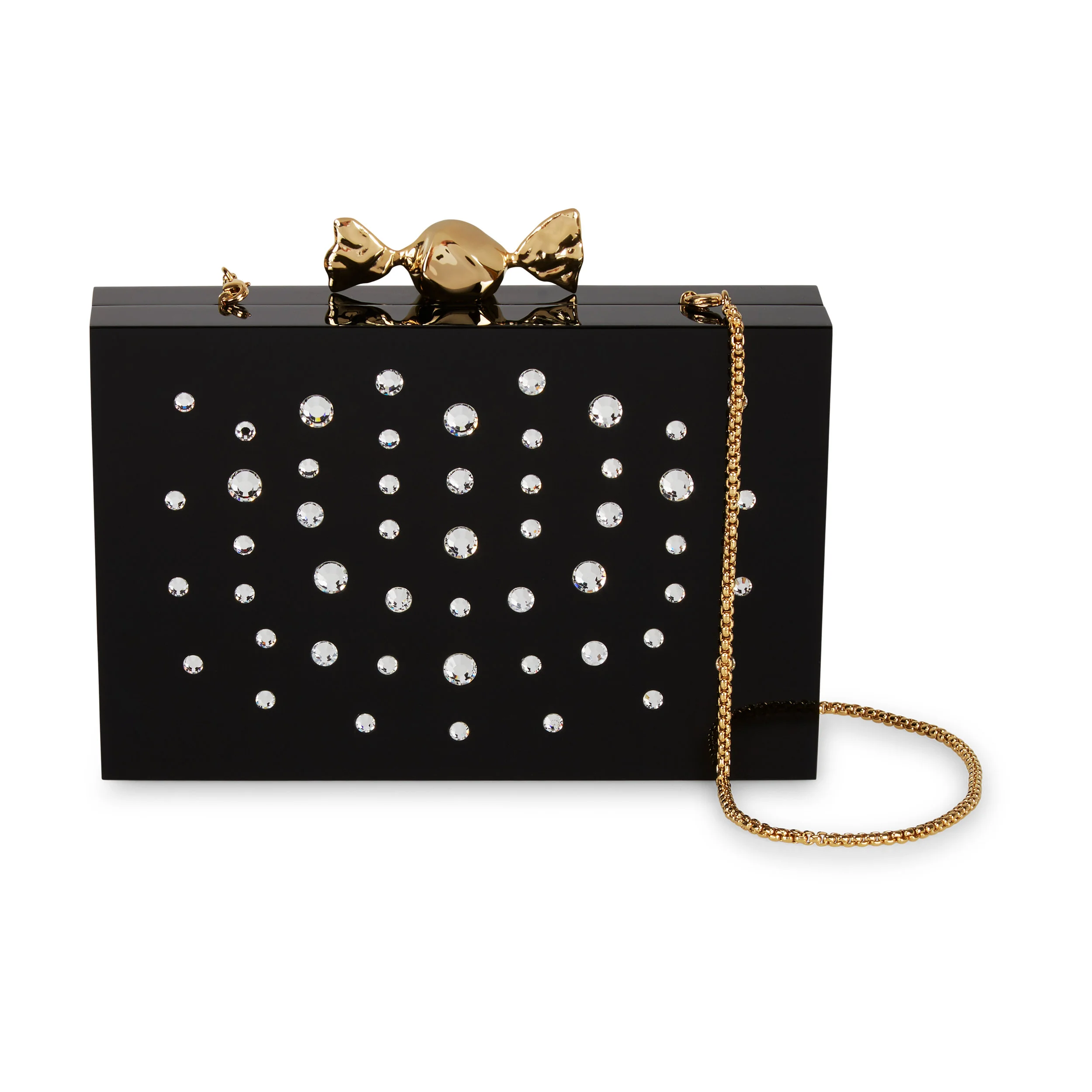 black designer clutch