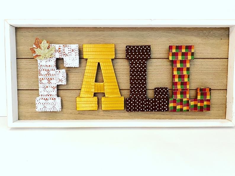 Tightly Wound Designs-Cozy Fall Decorative Letters