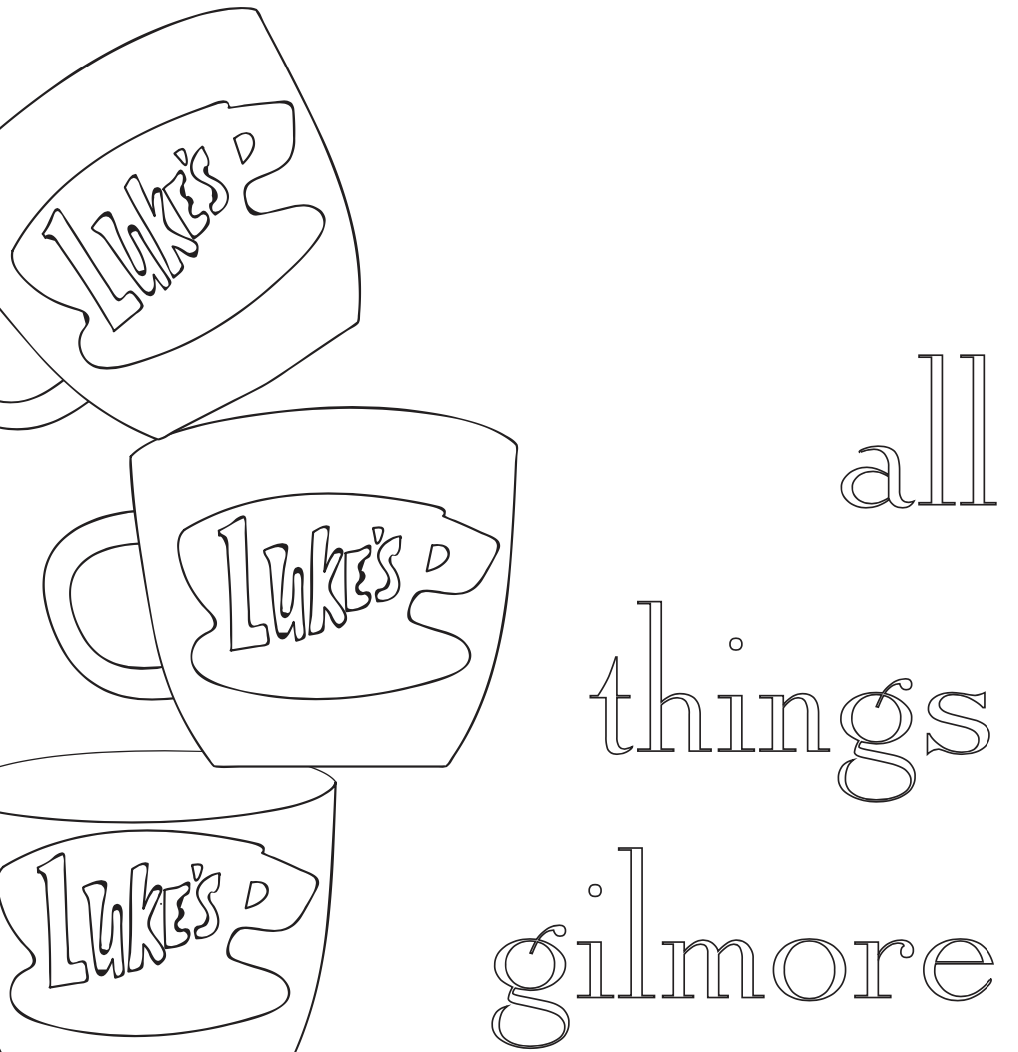 All Things Gilmore Coloring Book Free Download Kayla Hark Art