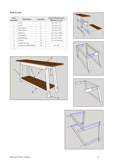 Simple Plant Table Plans Falegnameria Solazzo