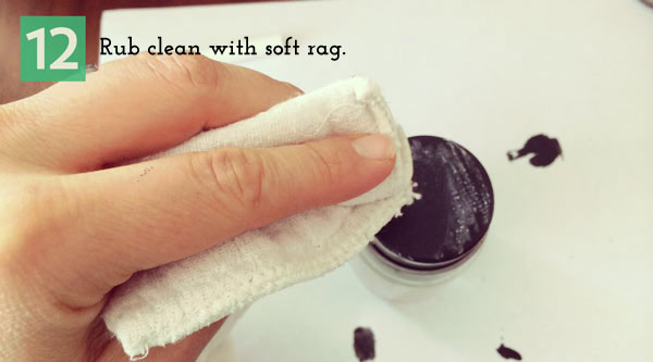 12.	rub clean with a soft rag.