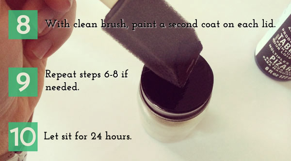 8.	With a clean brush, paint a second coat. 9.	Repeat steps 6-8 if necessary for full coverage. 10.	Let sit for at least 24 hours.