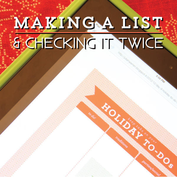 Making a List and Checking it Twice