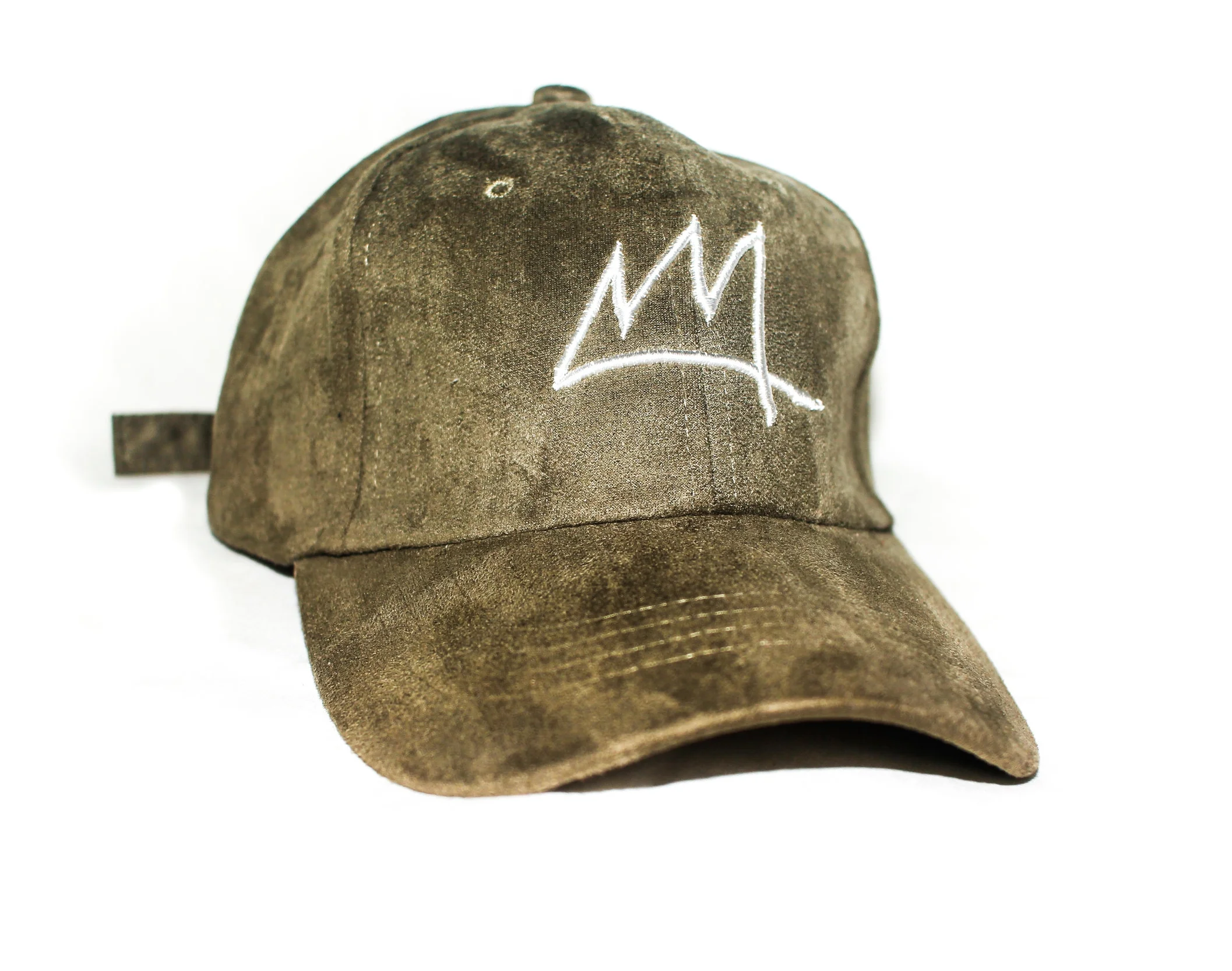 olive suede cap